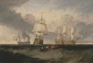 The Victory Returning from Trafalgar, in Three Positions by Joseph Mallord William Turner